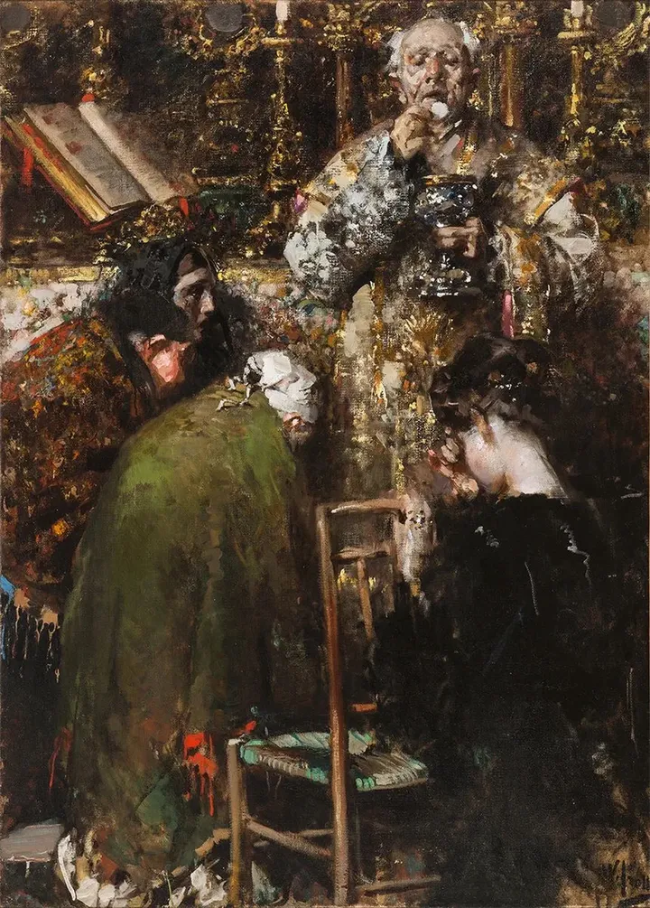 Vincenzo Irolli, Domine non sum dignus, 1920 - olio su tela, 175 x 127 cm