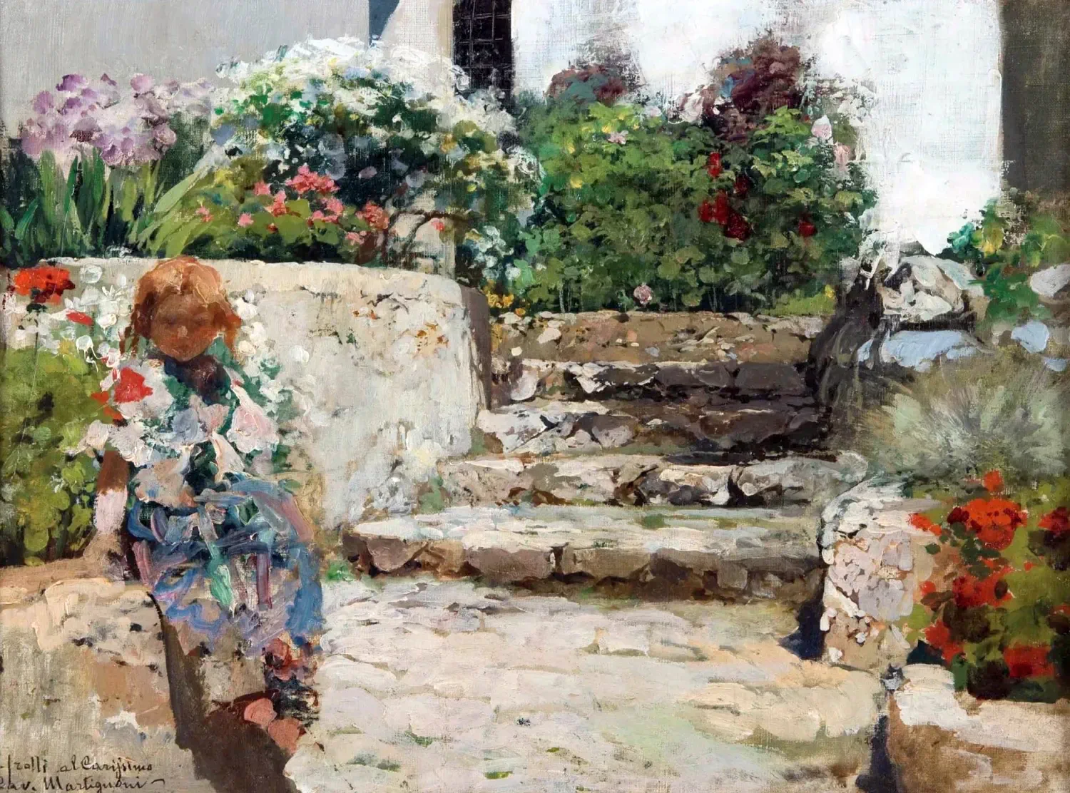 Vincenzo Irolli, Una via di Capri, 1891, olio su tela