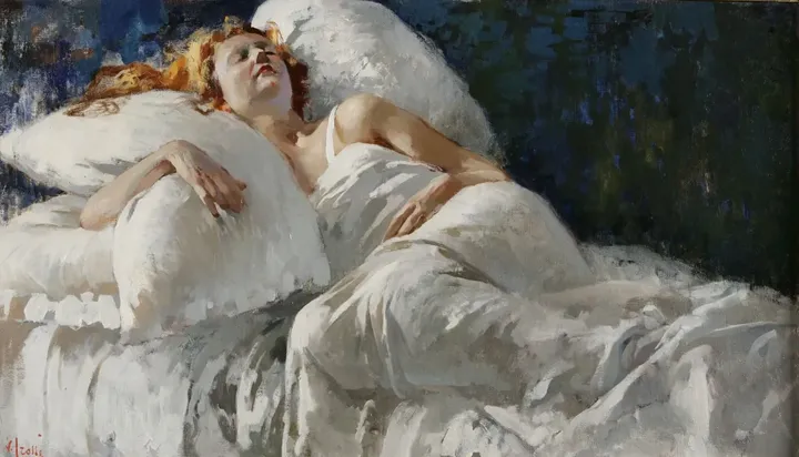 Vincenzo Irolli, Dolce riposo, 1939 - olio su tela, 80 x 141